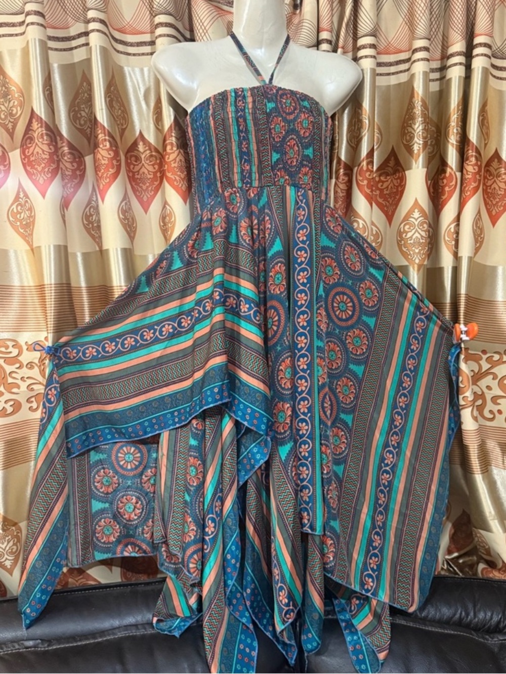 Bohemian Medium Halter Handkerchief Dress